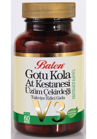 Balen Gotu Kola At Kestanesi Üzüm Çekirdeği V3 (60 Kapsül)