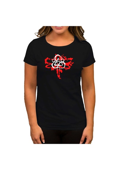 Coheed and Cambria Butterfly Logo Siyah Kadın Tişört Siyah