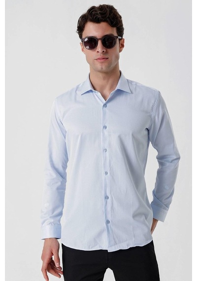Efor Gk 677 Slim Fit Mavi Altro Gömlek Mavi