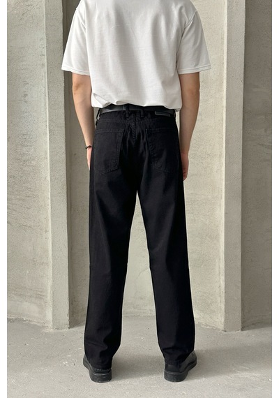 Erkek Baggy Jean Pantolon Siyah