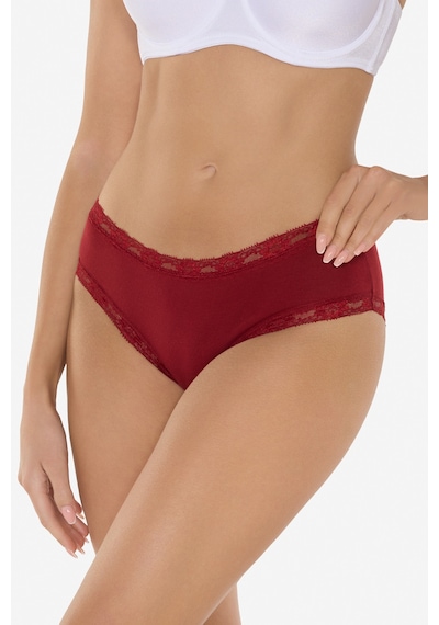 Malabadi Kadın Bordo 2 Li Paket Extra Yumuşak Micro Modal Dantelli Slip Külot 700