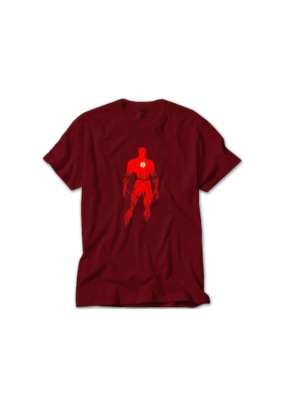Flash Grunge Kırmızı Tişört-Kırmızı