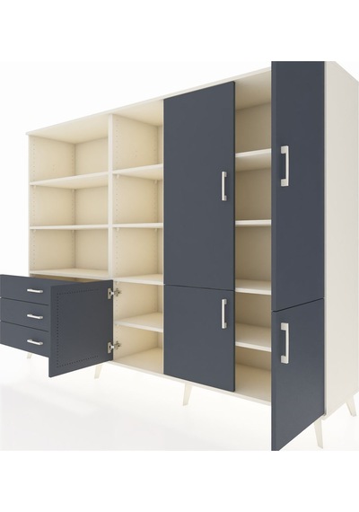 Hyperion Dolap 11 Raflı 3 Çekmeceli 5 Kapaklı 220x44x163 Aytaşı-a Aytaşı-antrasit Hyperion Dolap 11 Raflı 3 Çekmeceli 5 Kapaklı 220x44x163 Aytaşı-a Aytaşı-antrasit