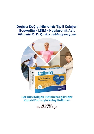 Doğası Değiştirilmemiş Tip Iı Kolajen, Metilsülfonilmetan Msm , Probiyotik Mikroorganizma, Vitamin Ve Mineral İ