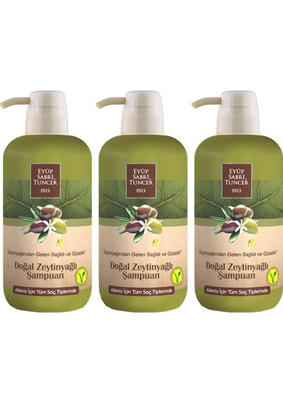 Eyüp Sabri Tuncer Doğal Zeytinyağlı Şampuan 3 x 600 ML