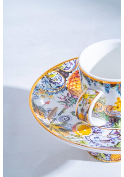 Capri 6 Kişilik Porselen Kahve Fincanı Takımı - 90 Ml Ryl-07038/8-cap Renkli Ryl-07038/8-cap Diğer