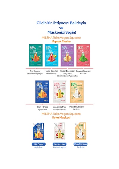 Missha Bir Görünüm Sunan Vegan Uyku Maskesi Talks Vegan Squeeze Pocket Sleeping Mask(Skin Fitness)