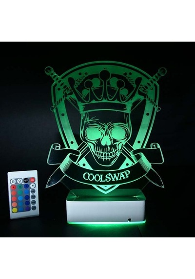 Kişiye Özel Kral Iskelet 3D Led Lamba