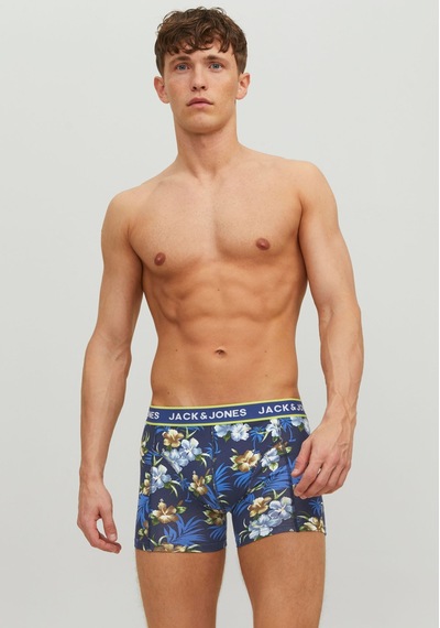 Jack & Jones Flower Trunks 3 Pack Noos Erkek Siyah Boxer 12171253-0 Siyah
