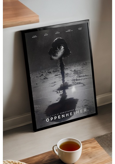 Oppenheimer Siyah Ahşap Çerçeveli Poster, Dekoratif Film Duvar Tablosu