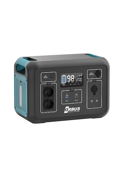 Orbus 1200w Taşınabilir Güç Kaynağı 1132wh Kapasiteli Güç İstasyonu