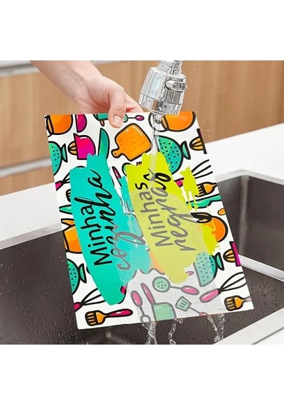 Ayrex Desenli Cam Kesim Panosu, Kaydırmaz Silikonlu Taban, Mutfak İçin, 35x25 Cm Minha Cozinha Diğer