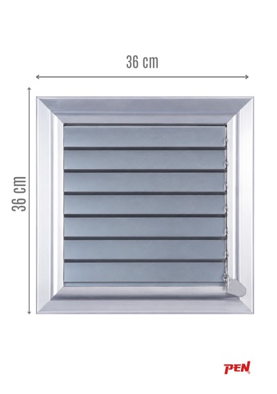 Alüminyum Banyo Wc Havalandırma Menfezi 36x36 Eloksallı Seri