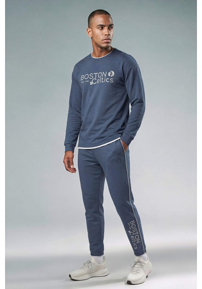 Defacto Nba Boston Celtıcs Boxy Fıt Bisiklet Yaka Skuba Dalgıç Kumaş Sweatshirt F6975ax26spın271 İndigo-ın271