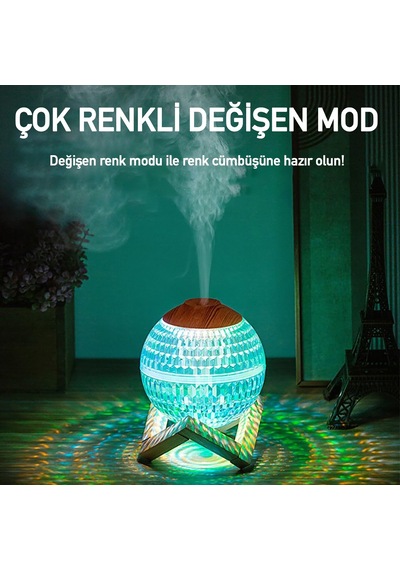 Robeve Kristal Küre Mini Usb Nemlendirici & Gece Lambası 7 Renk Led, Otomatik Kapanma, 350 Ml Kapasiteli Hava Nemlendirme Ve Aromaterapi Difüzörü Robeve Kristal Küre Mini Usb Nemlendirici & Gece Lambası 7 Renk Led, Otomatik Kapanma, 350 Ml Kapasiteli Hava Nemlendirme Ve Aromaterapi Difüzörü