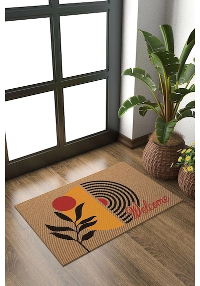 Decovetro Kapı Önü Halı Paspas Welcome Sarı Desenli 40 X 60 Cm Genel