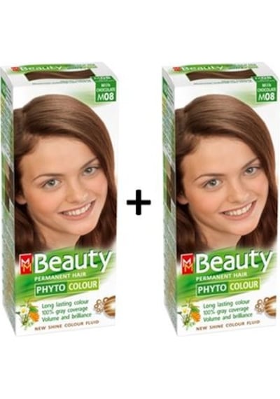 Mm Beauty Bitkisel Saç Boyası Sütlü Kahve M08 - (2 Adet) (440706821)