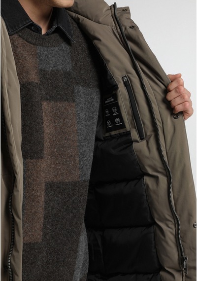 Colin's Colins Regular Fit Dik Yaka Fermuarlı Astarlı Erkek Kahverengi Kaban Cl1082065 Q1.v1 Tpe Gri
