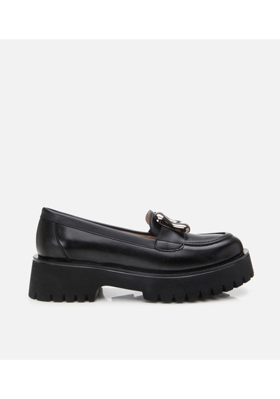 Hotiç Kadın Siyah Tokalı Günlük Loafer