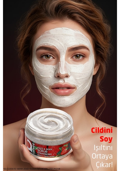 Ostwint Çilek Özlü Yüz ve Vücut Peeling 300 ML