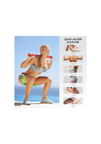 Farklı Direnç Seviyelerinde Pilates Bandı Seti Açık Bej