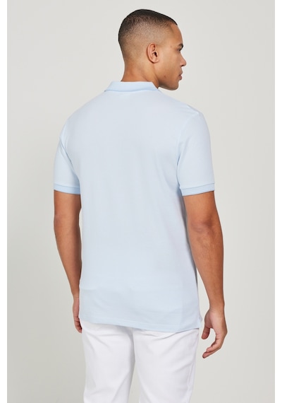 Ac&Co / Altınyıldız Classics 4A4820200047AmvXL Düğmeli Polo Yaka Cepsiz Slim Fit Erkek Tişört Açık Mavi