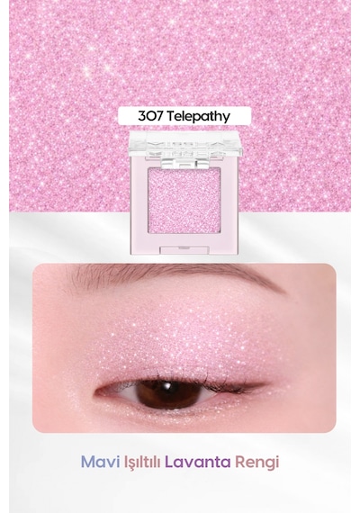 Kalıcı, Topaklanma Yapmayan, Simli Tekli Far Mıssha Modern Shadow Glitter 307 Telepathy