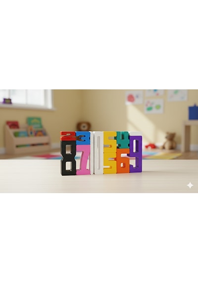 Montessori Sayı Blokları Okul Öncesi Eğitici Matematik Oyuncağı, Stem, Motor Ve Zeka Gelişim
