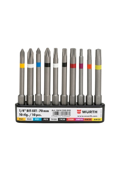 Würth Bits Uç Seti Yıldız Uç Tork Uç 70 MM Cobalt Çelik 10pcs Würth Bits Uç Seti Yıldız Uç Tork Uç 70 MM Cobalt Çelik 10pcs