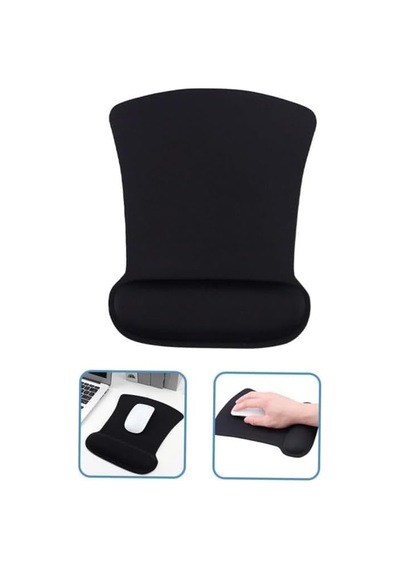 Flexpad Bilek Destekli Konfor Kaymaz Ergonomik Mouse Pad Siyah Siyah