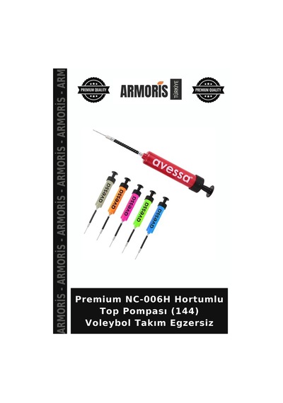 Premium Nc-006h Hortumlu Top Pompası 144 Voleybol Takım Egzersiz Çok Renkli