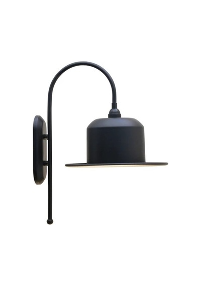 Rsylight Retro Rustik Dekoratif Metal Siyah Baston Kol Vintage Aplik Siyah