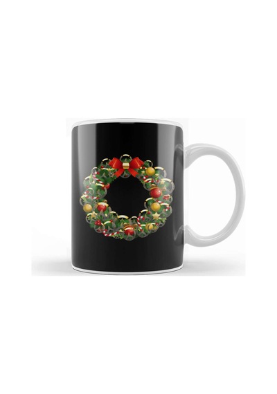 Overwatch Logo Multiface Christmas Wreath Kupa Bardak Porselen Karışık
