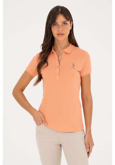 U.S. Polo Assn. Kadın Somon Basic Polo Yaka Tişört 50280060-VR047