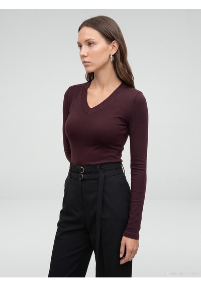 Dilvin 33286 Sıcak Tutan V Yaka Bra-free Top K.mürdüm