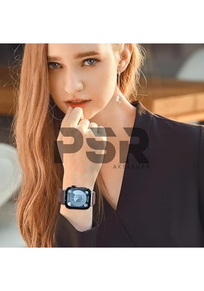 Apple Watch Uyumlu Hasır Kordon Örgü Tasarımlı, Ayarlanabilir Hafif Ve Konforlu Hasır Akıllı Saat Kayış