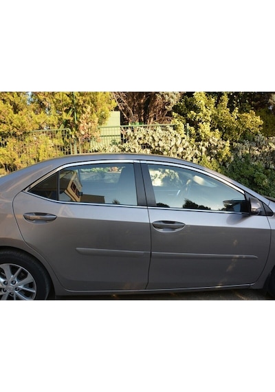 Toyota Corolla Uyumlu Cam Çıtası Krom 4 Kapı 2013 - 2018