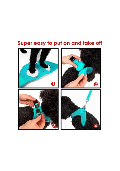 Air-mesh Küçük Ve Orta Irk Kedi Köpek Göğüs Tasması - Yumuşak, Nefes Alabilir, Dayanıklı Ocean, Xsmall