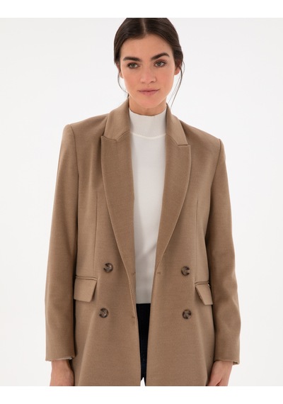 Pierre Cardin Kadın Camel Ceket 50290362-vr015 CAMEL