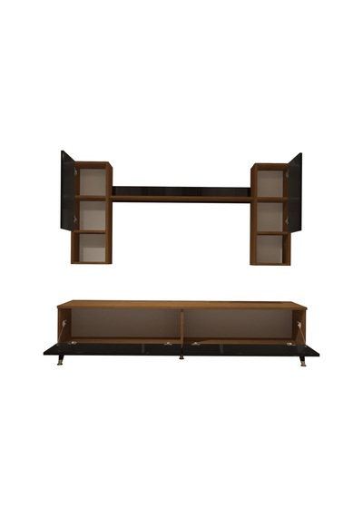 Decoraktiv Eko 5da Mdf Std Gold Tv Ünitesi Tv Sehpası Ceviz - Siyah