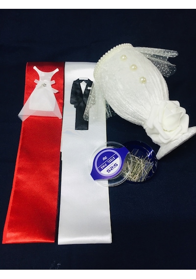 Düğün Gelin Damat Takı Merasimi Için Takı Kurdelası Iğne Ve Iğnelik Set İğnedanlık Takı Kurdesi