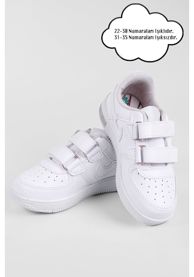 Nese Shoes Işıklı Çocuk Ortopedik Destekli Sneaker Beyaz
