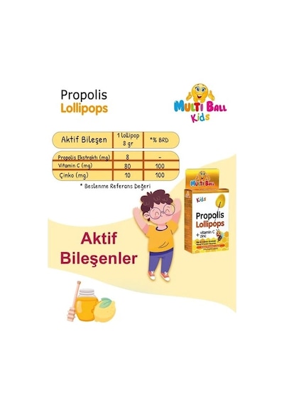 Multi Ball Kids Propolis Lollipop