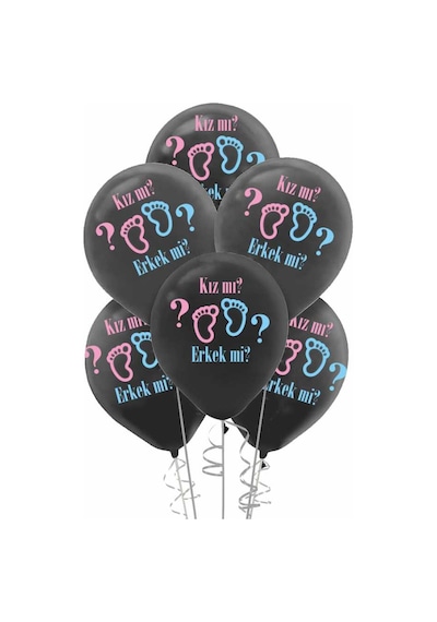 Cinsiyet Partisi Baskılı Balon 5Li
