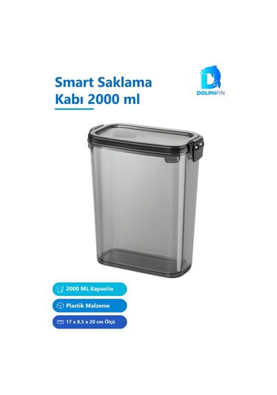 2000 Ml Plastik Saklama Kabı - Çok Renkli
