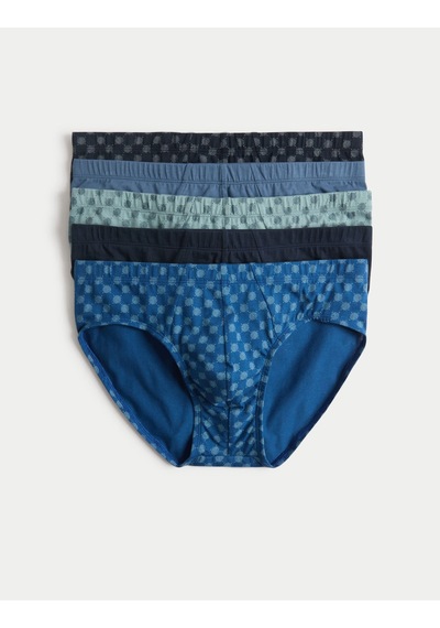 Marks & Spencer 5'li Desenli Slip T14002560f Mavi Mix
