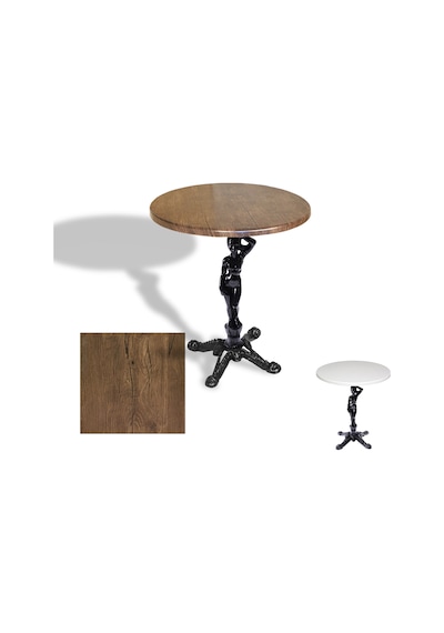 Çipa 1003 Döküm Ayak Yuvarlak Masa Çap 80cm - Werzalit, Wermodin Ve Allzalit Tabla - Rustic Dark Çok Renkli Çipa 1003 Döküm Ayak Yuvarlak Masa Çap 80cm - Werzalit, Wermodin Ve Allzalit Tabla - Rustic Dark Çok Renkli