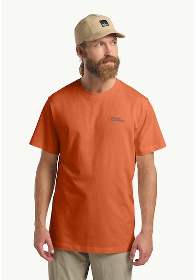 Jack Wolfskin Essential T M Erkek T-shirt-29704 Turuncu