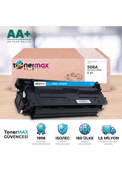 Hp 508a Cf361a Mavi Uyumlu Toner Aa Plus / Color Laserjet Enterprise M552 / M553 / Mfp M577