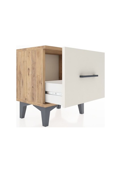 Arges Komodin Tek Çekmeceli 44x30x48 Çam-aytaşı Atlas Çam